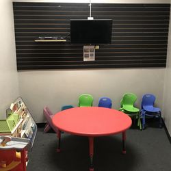 Jazzercise - Childcare room offers videos and a place for homework or room to play with toys.
