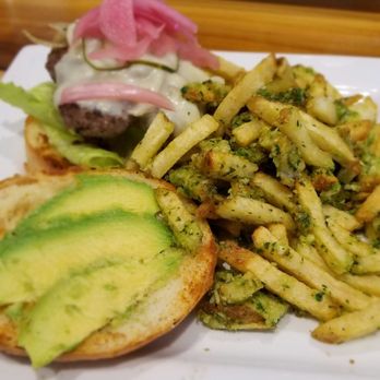 Gather - Yummy garlic parsley fries, but way too heavy handed on the garlic. - Bars Near Me - Atlanta, Georgia