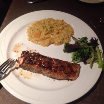 High Point Restaurant - Grilled salmon with squash risotto (special vegetable of the day cause apprentices - New American Near Me - Monteagle, Tennessee High Point Restaurant - Grilled salmon with squash risotto (special vegetable of the day cause apprentices - New American Near Me - Monteagle, Tennessee