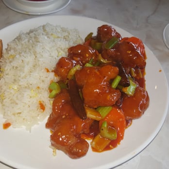 San Wok Express - L13. Lunch special general tao's chicken with fried rice and an eggroll - Chinese Near Me - Kent, Washington