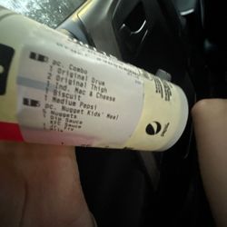 KFC - It says medium Pepsi