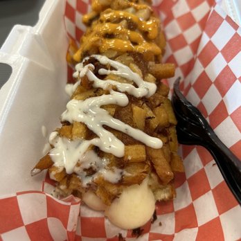 Astro Dogs - Look at the mozzarella oozing from the Asteroid! - Food Trucks Near Me - Greensboro, North Carolina