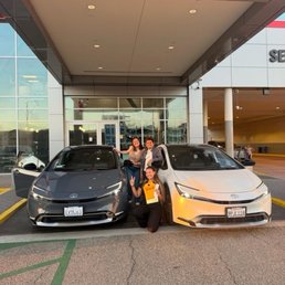 Sharlyn closing out the deal with two cars! Sharlyn closing out the deal with two cars!