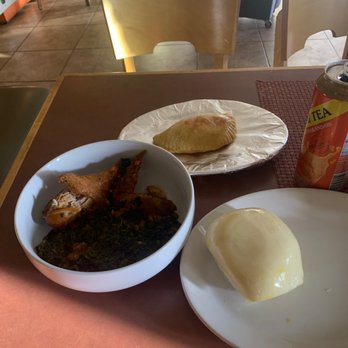 Nigerian Cuisine - Meat pie/ chicken and greens fufu - African Near Me - Las Vegas, Nevada