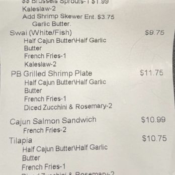 California Fish Grill - Partial receipt - Seafood Near Me - Pasadena, California California Fish Grill - Partial receipt - Seafood Near Me - Pasadena, California