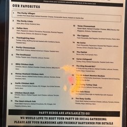 The Portly Villager - Menu as of 5/2023