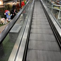 Cool 2 story Menards with flat escalator