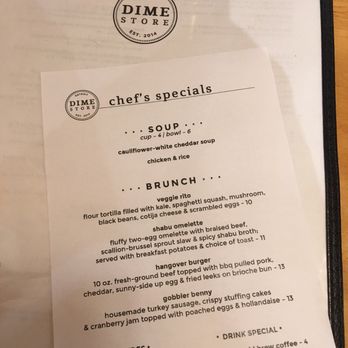 Dime Store - Sneak peak at the specials menu - Breakfast & Brunch Near Me - Detroit, Michigan Dime Store - Sneak peak at the specials menu - Breakfast & Brunch Near Me - Detroit, Michigan