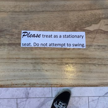 Bober Tea & Coffee - DO NOT ATTEMPT TO SWING ON THE SWINGS ITS A SEAT NOT A RIDE - Coffee & Tea Near Me - Martinez, California