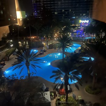 Disneyland Hotel Pool - Night view - Swimming Pools Near Me - Anaheim, California