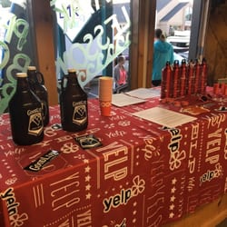 Yelping and Paddling - The Schwag table