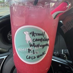 White Dog Coffee  - Pink Lotus w/ strawberry, cantaloupe, white peach & splash coconut milk