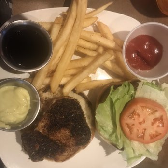 Pup's Steakhouse - Tuna steak burger. Seared outside medium rare inside. Really good. - Steakhouses Near Me - Wilson, North Carolina Pup's Steakhouse - Tuna steak burger. Seared outside medium rare inside. Really good. - Steakhouses Near Me - Wilson, North Carolina
