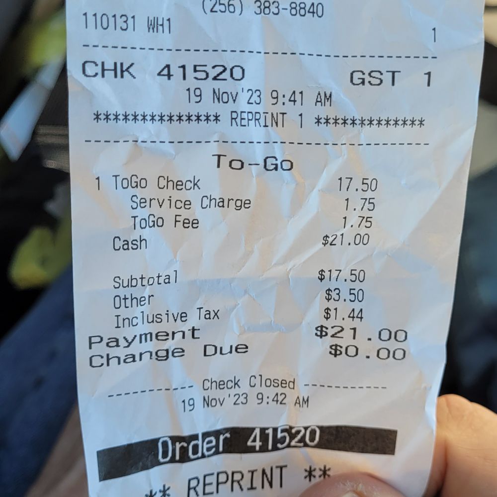 Waffle House - Receipt - Diners Near Me - Tuscumbia, Alabama Waffle House - Receipt - Diners Near Me - Tuscumbia, Alabama