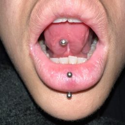 Under of tongue piercing