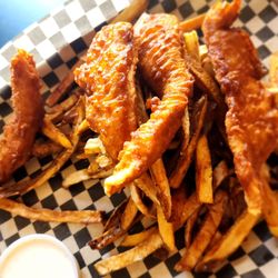 The Horny Goat - Chicken tenders and fries