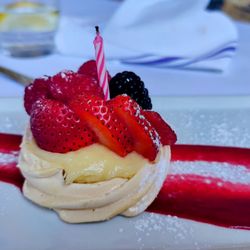 Parc Bistro-Brasserie - The pavlova birthday dessert! Thanks Jeff!