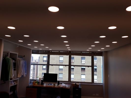 Rewire high-rise apartment - We rewired two apartments that were combined into one. This was a big job 40 floors up in downtown Chicago which overlooked Lake Shore Drive & Lake Michigan. 40+ can lights, bathrooms, bedrooms, living rooms, & a beautiful kitchen. Rewire high-rise apartment - We rewired two apartments that were combined into one. This was a big job 40 floors up in downtown Chicago which overlooked Lake Shore Drive & Lake Michigan. 40+ can lights, bathrooms, bedrooms, living rooms, & a beautiful kitchen.