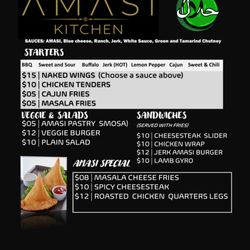 Amasi Restaurant and Hookah - Menu