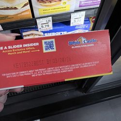 Bashas' - White Castle Chicken and Cheese Sliders, expiration dated for March 24, 2026.