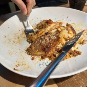 Piola Memorial - Half eaten lasagna.  So good! - Pizza Near Me - Houston, Texas