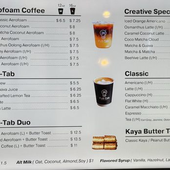 Pull Tab Coffee - Menu - Coffee & Tea Near Me - New York, New York