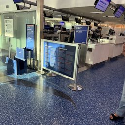 Jet blue ticket counter. Jet blue ticket counter.