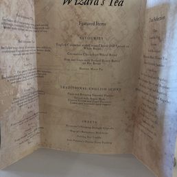 Wizard's tea menu! Wizard's tea menu!