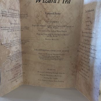 High Tea - Wizard's tea menu! - Desserts Near Me - Grand Rapids, Michigan