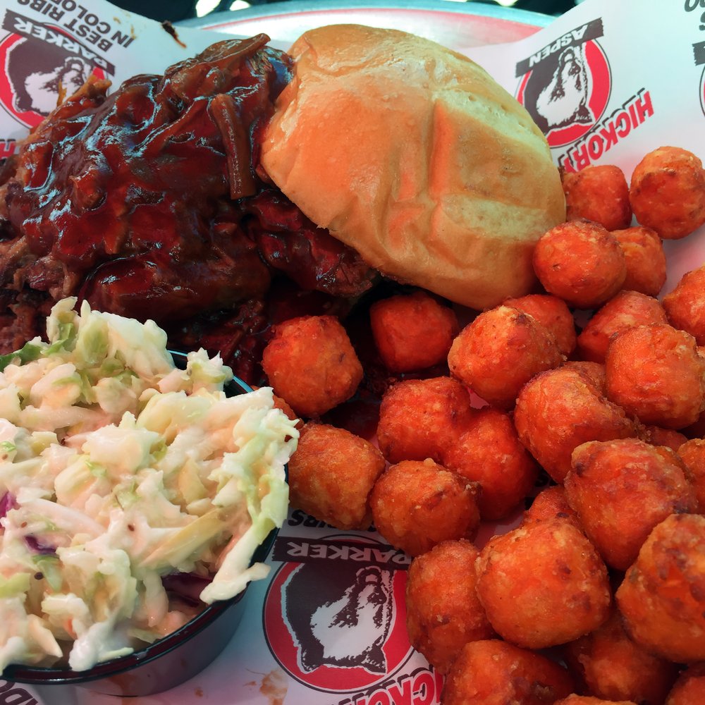 Hickory House Ribs - brisket and sweet potato tots - Barbeque Near Me - Aspen, Colorado