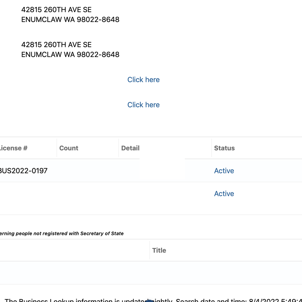 White River Tree Service - Notice the name change and the first issuance date for this new business! What a fraud. - Tree Services Near Me White River Tree Service - Notice the name change and the first issuance date for this new business! What a fraud. - Tree Services Near Me