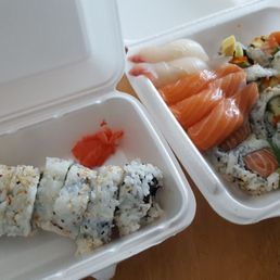 Sushi bong special and white tuna roll Sushi bong special and white tuna roll