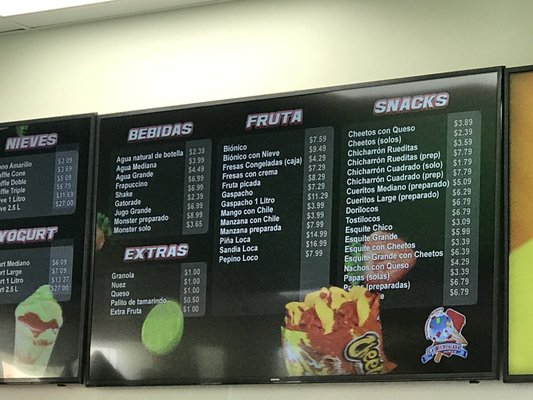Menu photo 5 La Michoacana Premium Fresno, CA