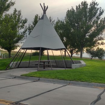Colorado Welcome Center - Picnic tables are under steel teepees - Visitor Centers Near Me - Julesburg, Colorado Colorado Welcome Center - Picnic tables are under steel teepees - Visitor Centers Near Me - Julesburg, Colorado