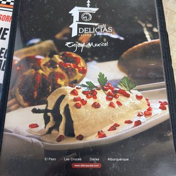 Delicias Cafe - Menu p1 cover - Mexican Near Me - Albuquerque, New Mexico