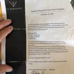 What they said that diamonds was worth. And a year later, it went down $4200 What they said that diamonds was worth. And a year later, it went down $4200
