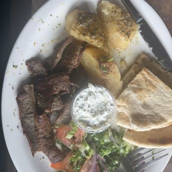 Mikonos Restaurant - Beef and Lamb Gyro Platter. - Greek Near Me - Ewing, New Jersey