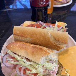 Yummy ham and cheese had to take out the yellow cheese though. We thought it came with provolone.