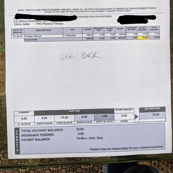 PRN Physical Therapy - La Jolla - Actual bill - Physical Therapy Near Me - La Jolla, California PRN Physical Therapy - La Jolla - Actual bill - Physical Therapy Near Me - La Jolla, California