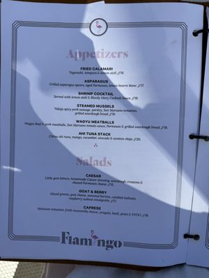 Menu photo 8 Flamingo Deck San Diego, CA