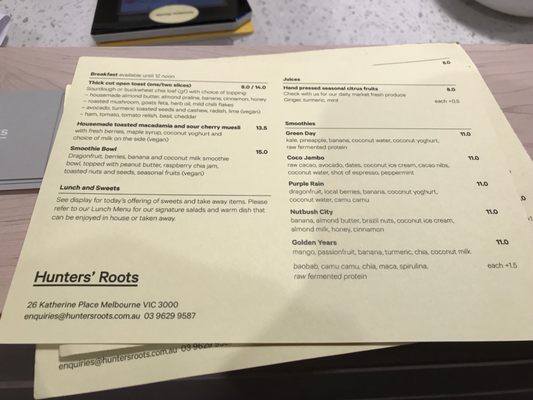 Menu photo 1 Hunters' Roots Melbourne, VIC Menu photo 1 Hunters' Roots Melbourne, VIC