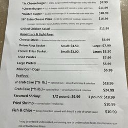 The World Famous Corner Bar & Grill - Menu
