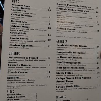 Social Station - Menu - American Near Me - Henderson, Nevada