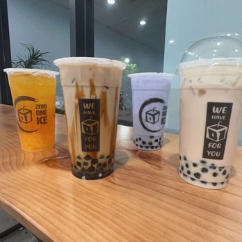 Zero One Ice - Drinks on front table - Bubble Tea Near Me - Glendale, Arizona