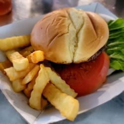 The Twisted Prop Bar & Grille - Burger and fries