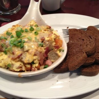 Gregg's Restaurants - Farmer's skillet with pumpernickel toast - American Near Me - Providence, Rhode Island Gregg's Restaurants - Farmer's skillet with pumpernickel toast - American Near Me - Providence, Rhode Island