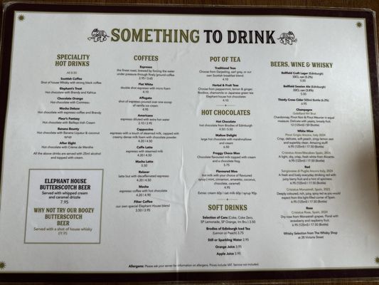 Menu photo 1 The Elephant House Edinburgh, EDH