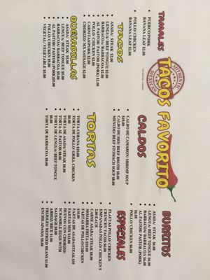 Menu photo 2 Tacos Favorito Montgomery, AL Menu photo 2 Tacos Favorito Montgomery, AL