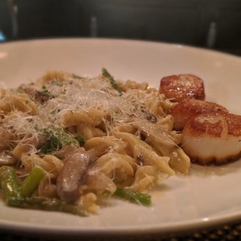 Onesto - Fusilli (we added scallops) - Asparagus, cremini mushrooms, truffle cream. - Venues & Event Spaces Near Me - Milwaukee, Wisconsin