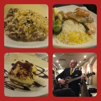 Carmelina Restaurant - Lamb Risotto, Halibut, Salmon and Shrimp on Basmati, Tiramisu, and singing dude! - Italian Near Me - Markham, Ontario